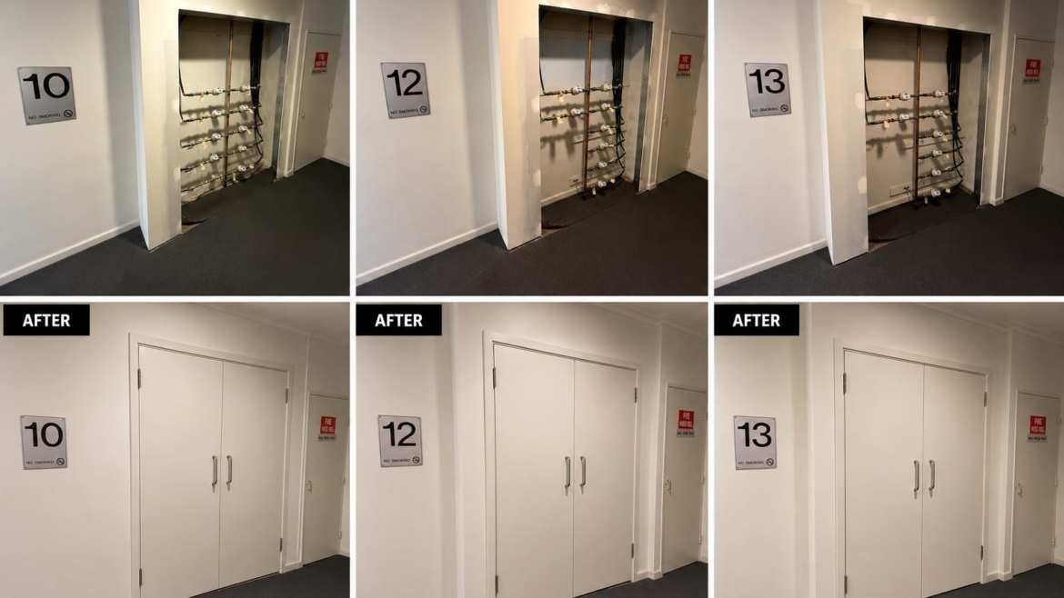 Apartment Water Meter Door Installation | Windsor